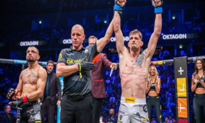 David Dvořák při ohlášení svého vítězství na turnaji OKTAGON 75